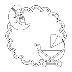 Baby shower icon set design