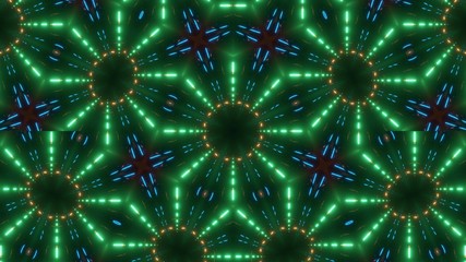 green mandala kaleidoscope with pattern