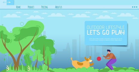 Motivation Landing Page Offers Go Play in Park