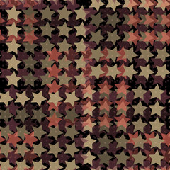 Seamless pattern urban design. Mixed print with striped stars. Watercolor effect. Suitable for bed linen, leggings, shorts and fashion industry.