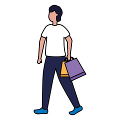 man character shopping bags