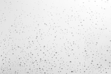 Photo drops of water on the glass