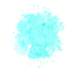 Colorful abstract background. Soft blue watercolor stain. Watercolor painting. Blue watercolor splash. Vector