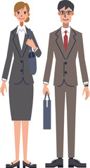 ビジネス　スーツ　男女