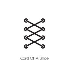 cord of shoe icon vector symbol
