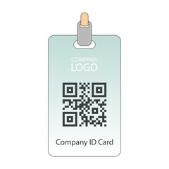Company ID Card Icon. Personal identification card. Id card for businessman, identification card, identity verification, person data.