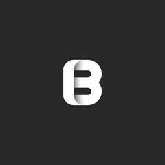 Creative mark letter B logo bold monogram, stylish sleek shape icon typography minimalist design element © Sergii Syzonenko