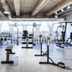 Weights Room (detail) - 3d visualization