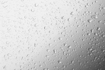 water drops on gray background