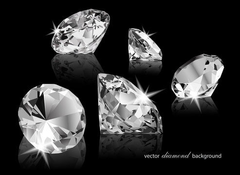 Luxury background with vector diamonds for modern design