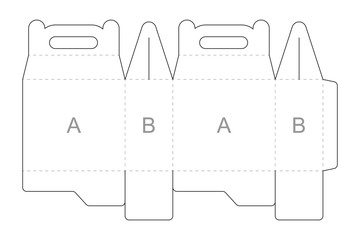Paper box blueprint template