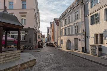 street in old town tallinn estonia