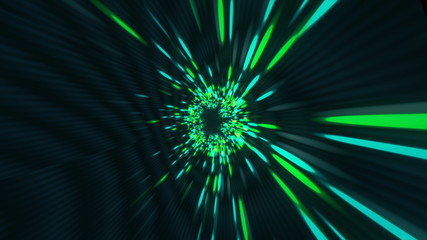 vortex hyperspace tunnel wormhole time and space, warp science fiction Background 3D Animation