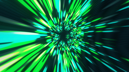 vortex hyperspace tunnel wormhole time and space, warp science fiction Background 3D Animation