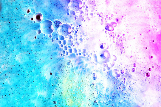 Colorful fizzy bath bomb backdrop