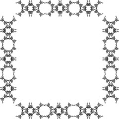 Vector illustration ornate of invitation card with design beautiful flower frame