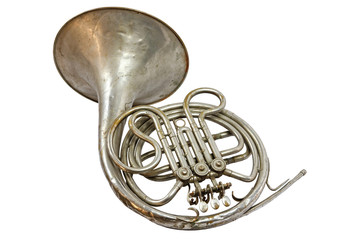 Old vintage French horn