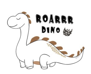 cute dinosaur print . childish vector illustration for kids t shirt, clothes