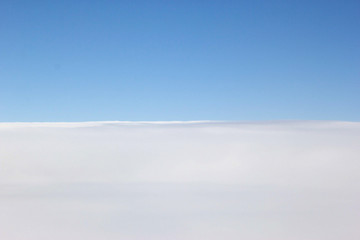 Beautiful view of clouds from above photograph for text