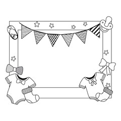 Baby shower icon set design