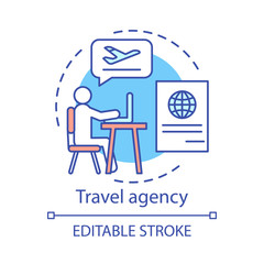 Travel agency concept icon