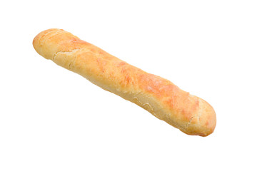 Fresh baguette isolated in white.