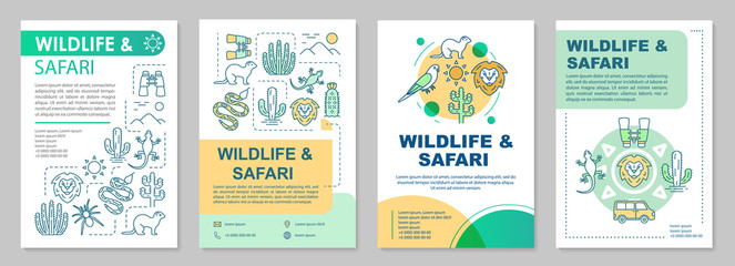Wildlife and safari brochure template layout