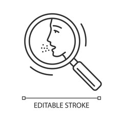Allergy diagnosis linear icon