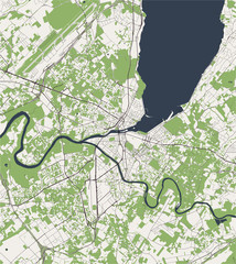 Fototapeta premium map of the city of Geneva, Switzerland