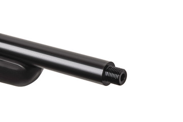 Small-bore rifle 22 lr isolated on white background.