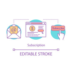 Subscription concept icon