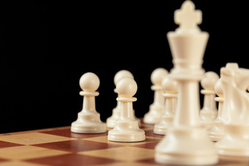 chess on board business concept