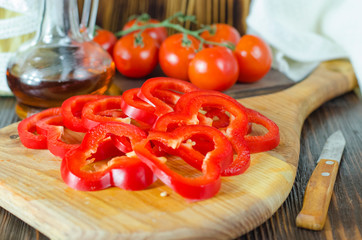 fresh bell pepper rings