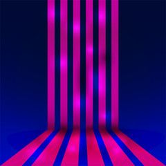 Glowing neon banner of the stripes. Vector Background