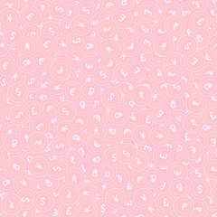 International currencies copper coins seamless pat