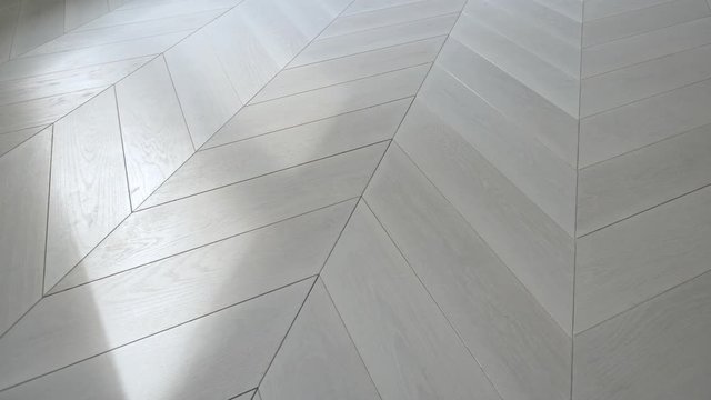 White wooden floor in stylish room