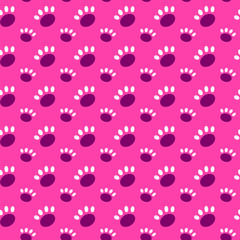 Vector seamless pattern with cat or dog,kitten or puppy footprints. Can be used for wallpaper,fabric, web page background, surface textures.