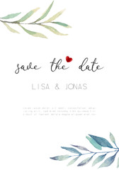 Obraz premium Save the Date invitation card design. Vector illustration. EPS 10