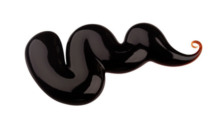 Chocolate sauce isolated on white background