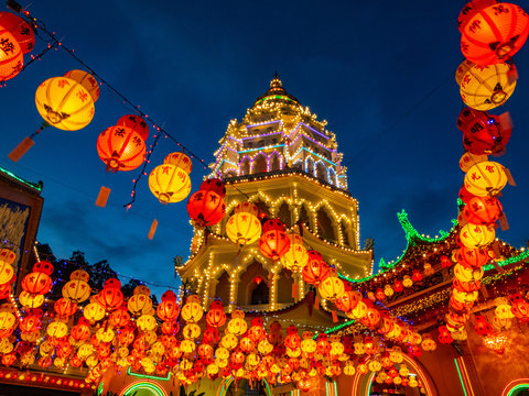 Penang  Kek Lok Si Malaysia buddha Temple .