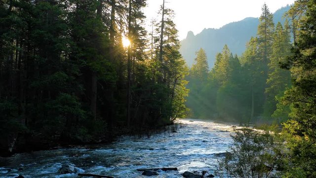 Beautiful morning shot of the Merced River in Yosemite.