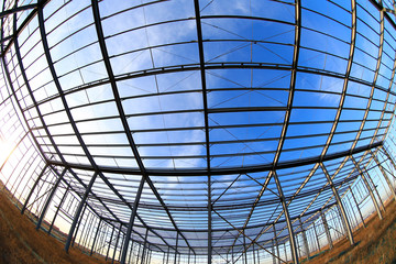 Steel structure workshop is under construction