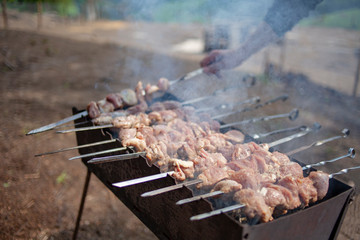 meat on grill
