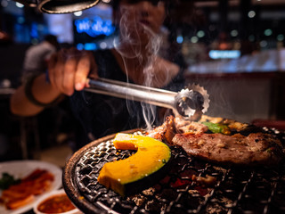 Barbecue grill steak