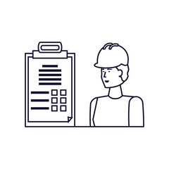 Isolated avatar of professional worker design