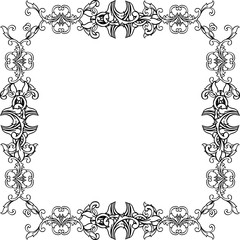 Vector illustration design flower frame for ornate of invitation card