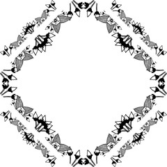 Fototapeta premium Vector illustration shape of card with various pattern beautiful flower frame
