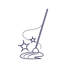 Isolated cleaning mop design icon vector ilustration