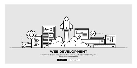 WEB DEVELOPMENT INFOGRAPHIC DESIGN