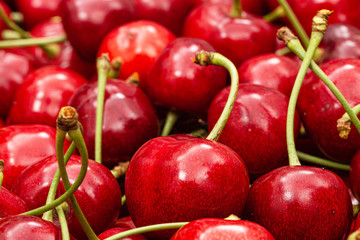 Background from ripe cherries